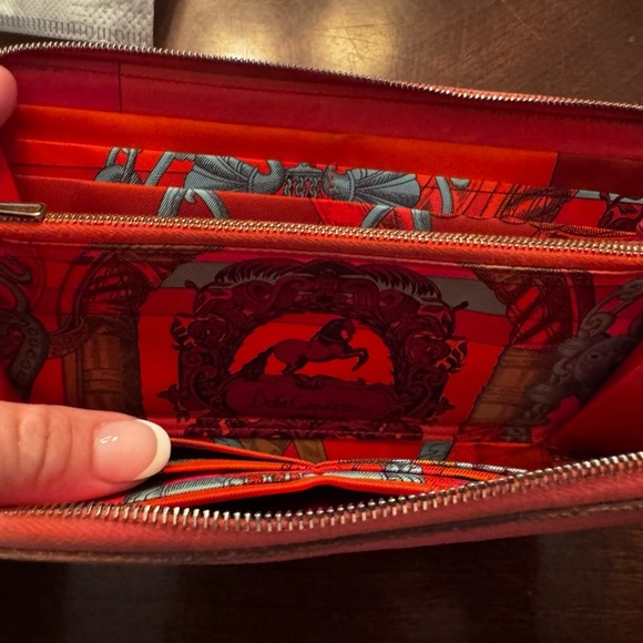 Hermes Orange and Pink Women's Wallet - Picture 7 of 8